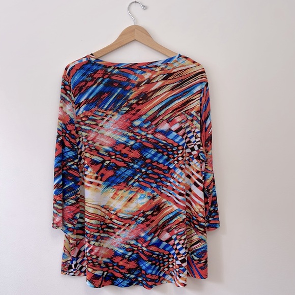 Erin London Women’s Tops multi color 3/4 sleeves blouse size XXL - Picture 6 of 8